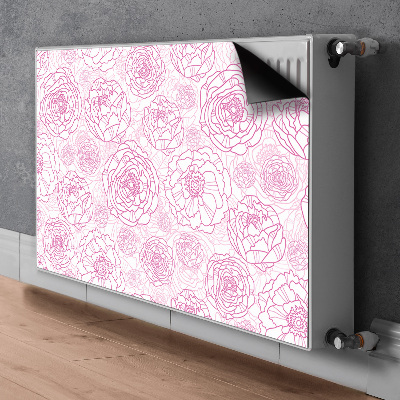 Copertura magnetica per termosifone Fiori rosa