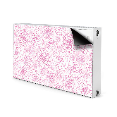 Copertura magnetica per termosifone Fiori rosa