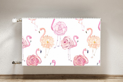 Copertura per termosifone Flamingos e fiori