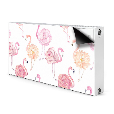 Copertura per termosifone Flamingos e fiori