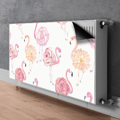 Copertura per termosifone Flamingos e fiori