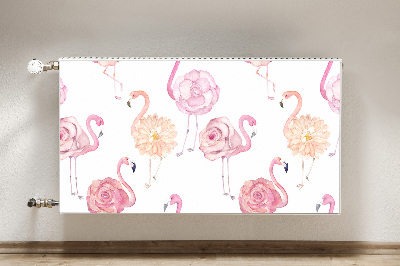 Copertura per termosifone Flamingos e fiori