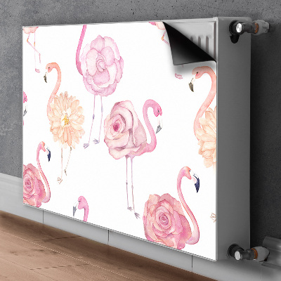 Copertura per termosifone Flamingos e fiori