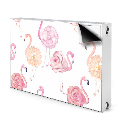 Copertura per termosifone Flamingos e fiori