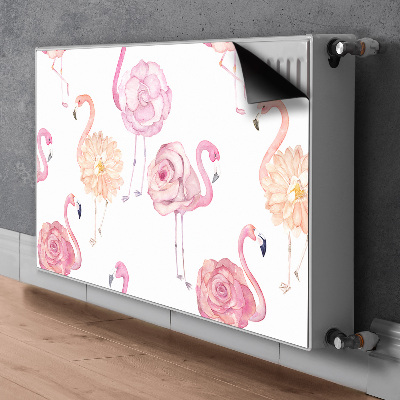 Copertura per termosifone Flamingos e fiori