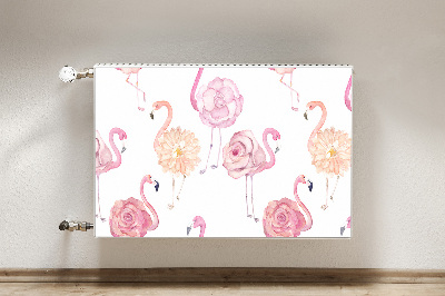 Copertura per termosifone Flamingos e fiori