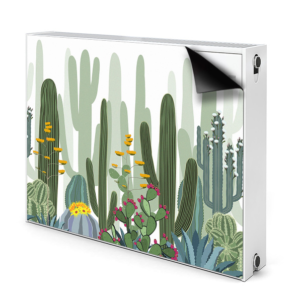 Cover magnetica per radiatore Cactus in fiore