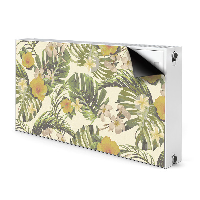 Cover magnetica per radiatore Foglie e fiori tropicali