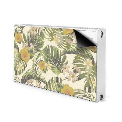 Cover magnetica per radiatore Foglie e fiori tropicali