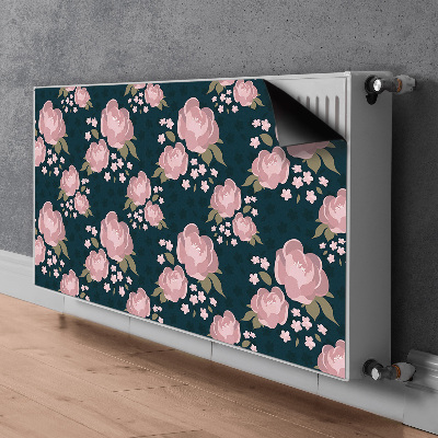 Cover magnetica per radiatore Fiori rosa