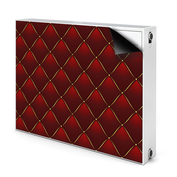 Cover magnetica per radiatore Pattern trapuntato rosso