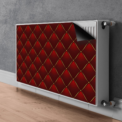 Cover magnetica per radiatore Pattern trapuntato rosso