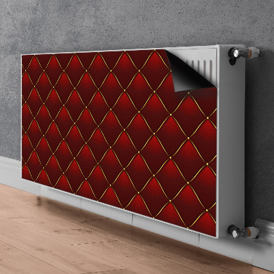 Cover magnetica per radiatore Pattern trapuntato rosso