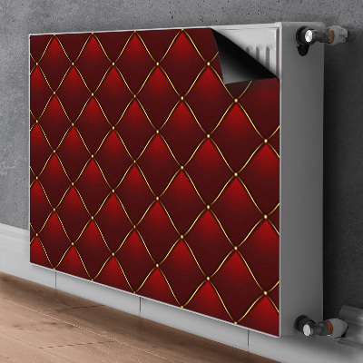 Cover magnetica per radiatore Pattern trapuntato rosso