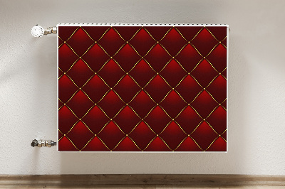 Cover magnetica per radiatore Pattern trapuntato rosso