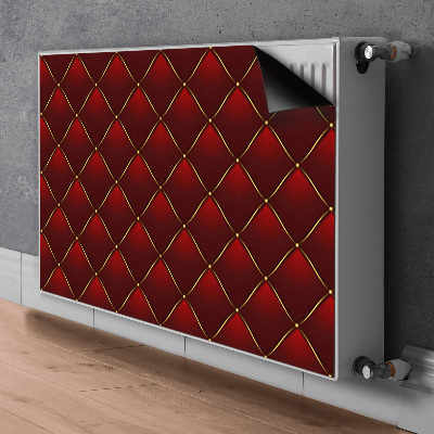 Cover magnetica per radiatore Pattern trapuntato rosso