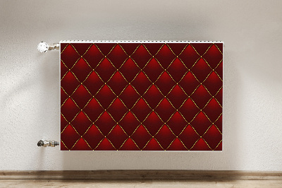 Cover magnetica per radiatore Pattern trapuntato rosso