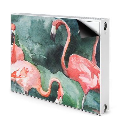 Copertura per termosifone Flamingos dipinti