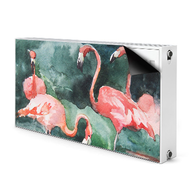 Copertura per termosifone Flamingos dipinti