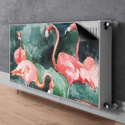 Copertura per termosifone Flamingos dipinti