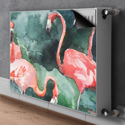 Copertura per termosifone Flamingos dipinti