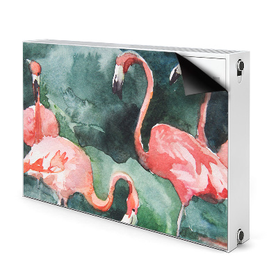 Copertura per termosifone Flamingos dipinti