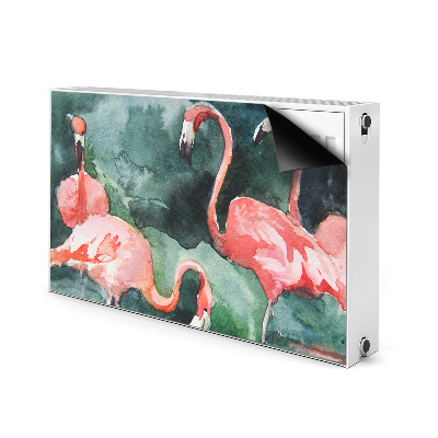 Copertura per termosifone Flamingos dipinti