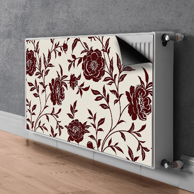 Pannello magnetico per radiatore Fiori bordeaux