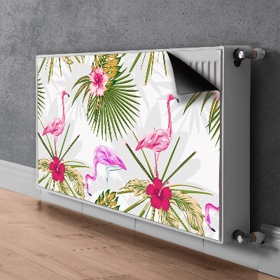 Copertura magnetica per termosifone Flamingos e fiori