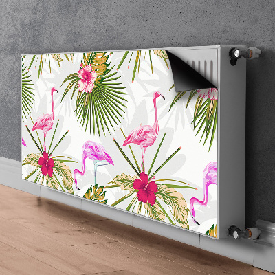 Copertura magnetica per termosifone Flamingos e fiori