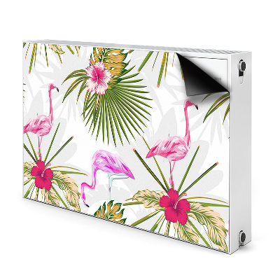 Copertura magnetica per termosifone Flamingos e fiori