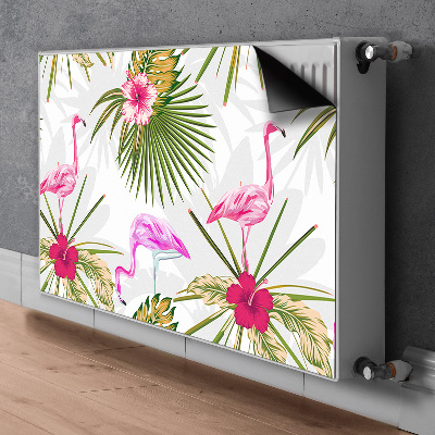 Copertura magnetica per termosifone Flamingos e fiori