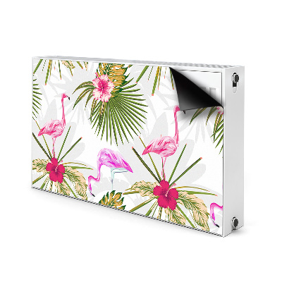 Copertura magnetica per termosifone Flamingos e fiori