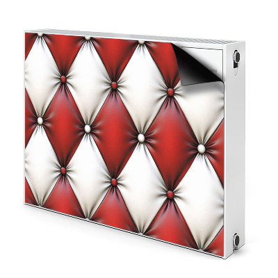 Pannello magnetico per radiatore Pattern pik bianco e rosso