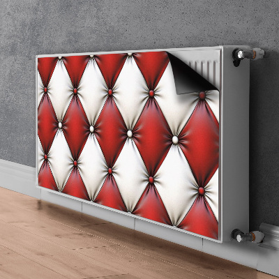 Pannello magnetico per radiatore Pattern pik bianco e rosso