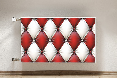 Pannello magnetico per radiatore Pattern pik bianco e rosso