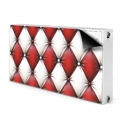 Pannello magnetico per radiatore Pattern pik bianco e rosso