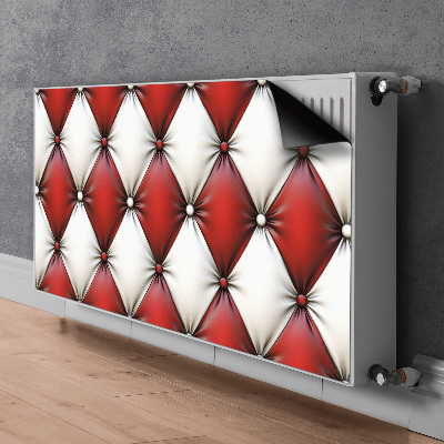 Pannello magnetico per radiatore Pattern pik bianco e rosso