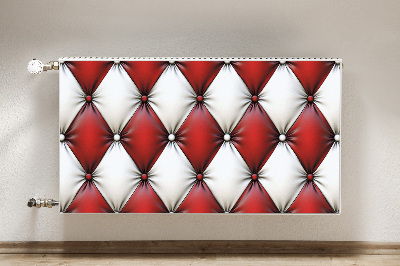 Pannello magnetico per radiatore Pattern pik bianco e rosso