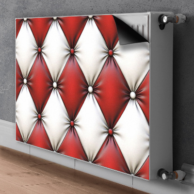 Pannello magnetico per radiatore Pattern pik bianco e rosso