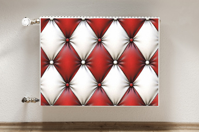 Pannello magnetico per radiatore Pattern pik bianco e rosso