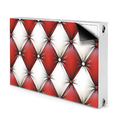 Pannello magnetico per radiatore Pattern pik bianco e rosso