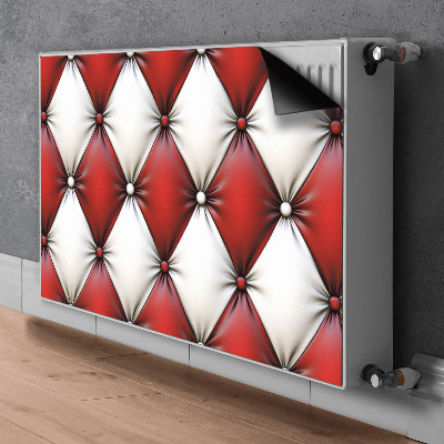 Pannello magnetico per radiatore Pattern pik bianco e rosso