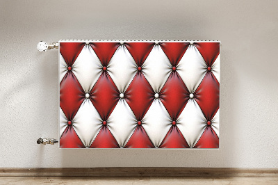 Pannello magnetico per radiatore Pattern pik bianco e rosso