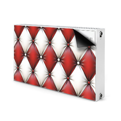 Pannello magnetico per radiatore Pattern pik bianco e rosso