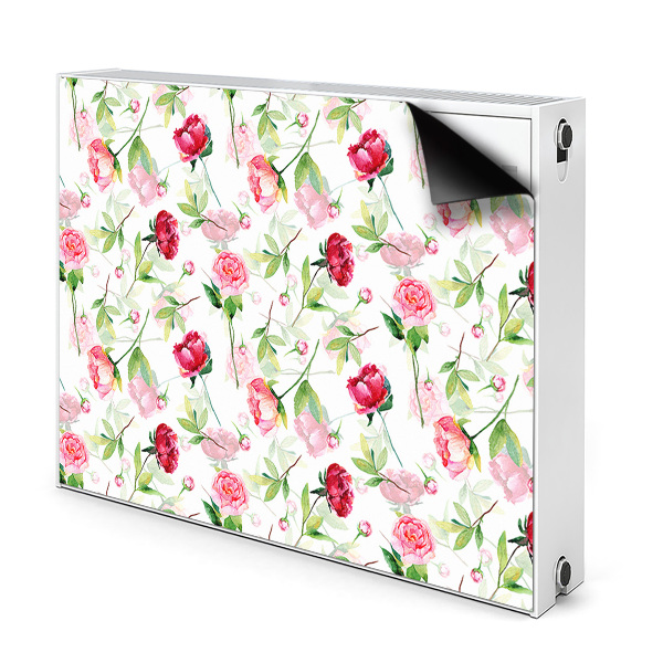 Cover magnetica per radiatore Fiori rossi