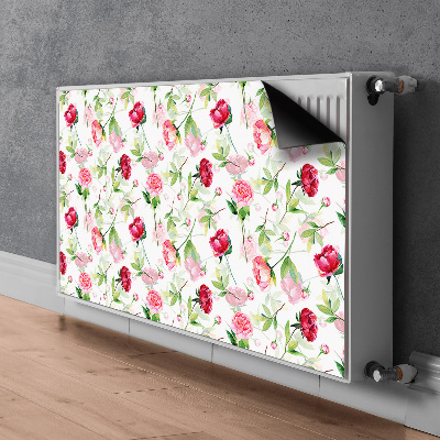 Cover magnetica per radiatore Fiori rossi