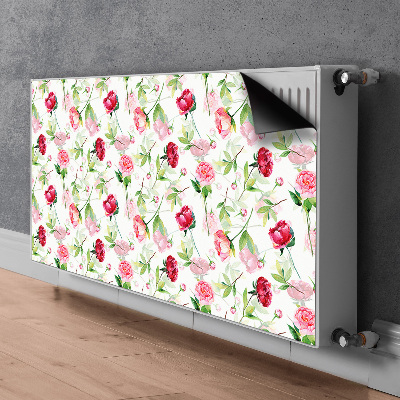 Cover magnetica per radiatore Fiori rossi