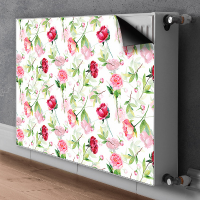 Cover magnetica per radiatore Fiori rossi