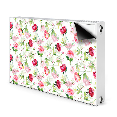 Cover magnetica per radiatore Fiori rossi